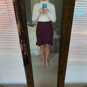 Maroon pencil skirt!